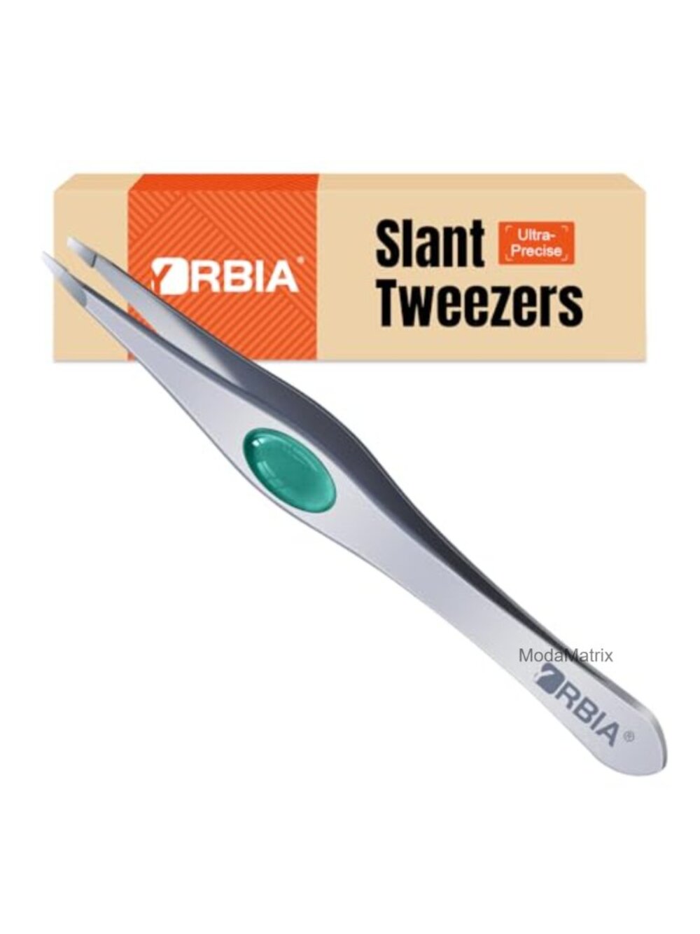High Precision Stainless Steel Tweezers Set Slant Round Pointed Beauty Tool